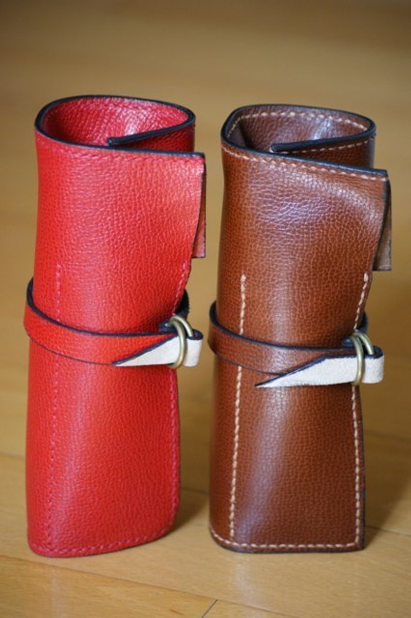 Pen Case 捲軸式鉛筆盒套 鋼筆套 - 鉛筆盒/筆袋 - 真皮 