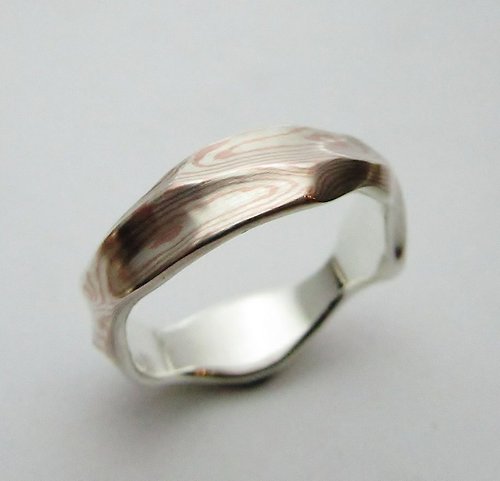 元素47金屬工藝工作室 木目金 戒指 ( 銀銅材質 ) 木紋金 訂製 (可另訂對戒)