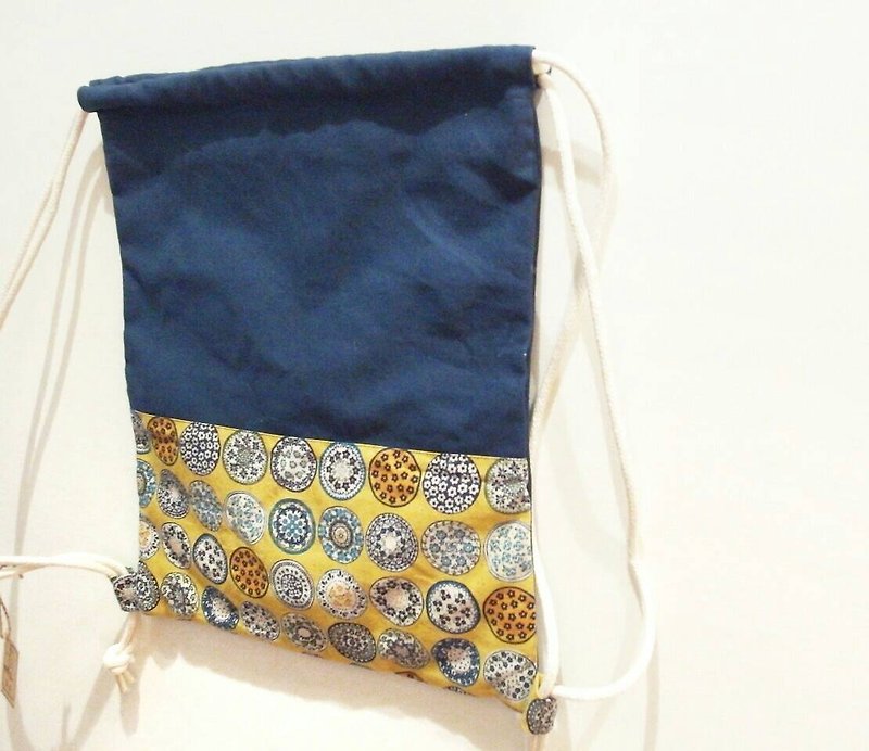 Classical Aesthetics Pouch - Drawstring Bags - Cotton & Hemp Blue