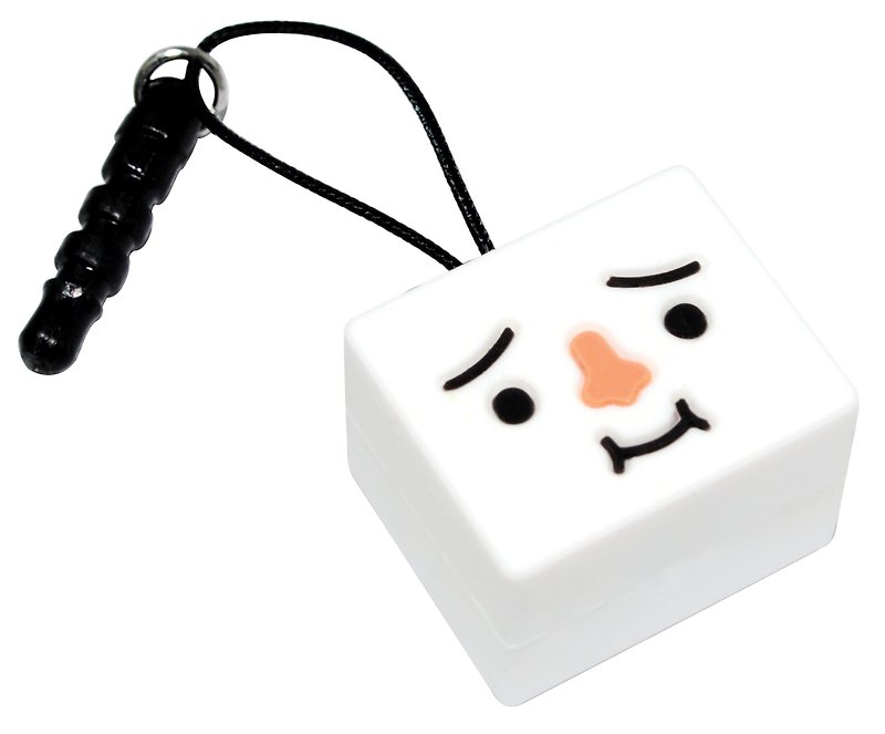 Sigema X Tofu Man TO-FU OYAKO Ear Cap Tofu Dust Plug Headphone Plug - Phone Stands & Dust Plugs - Silicone White