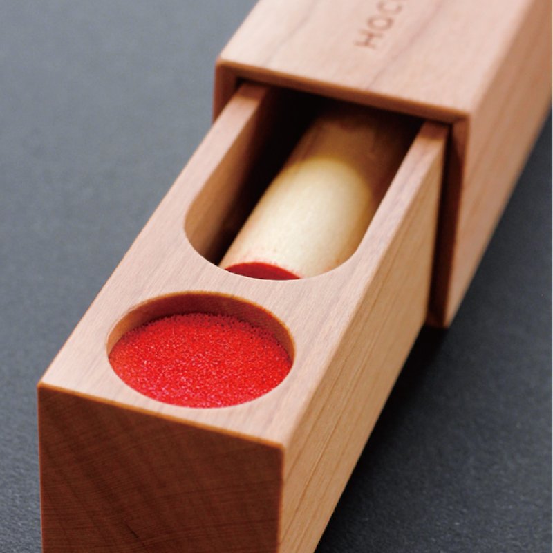【スポット】丸太手作りシールBOX - はんこ・スタンプ台 - 木製 ブラウン