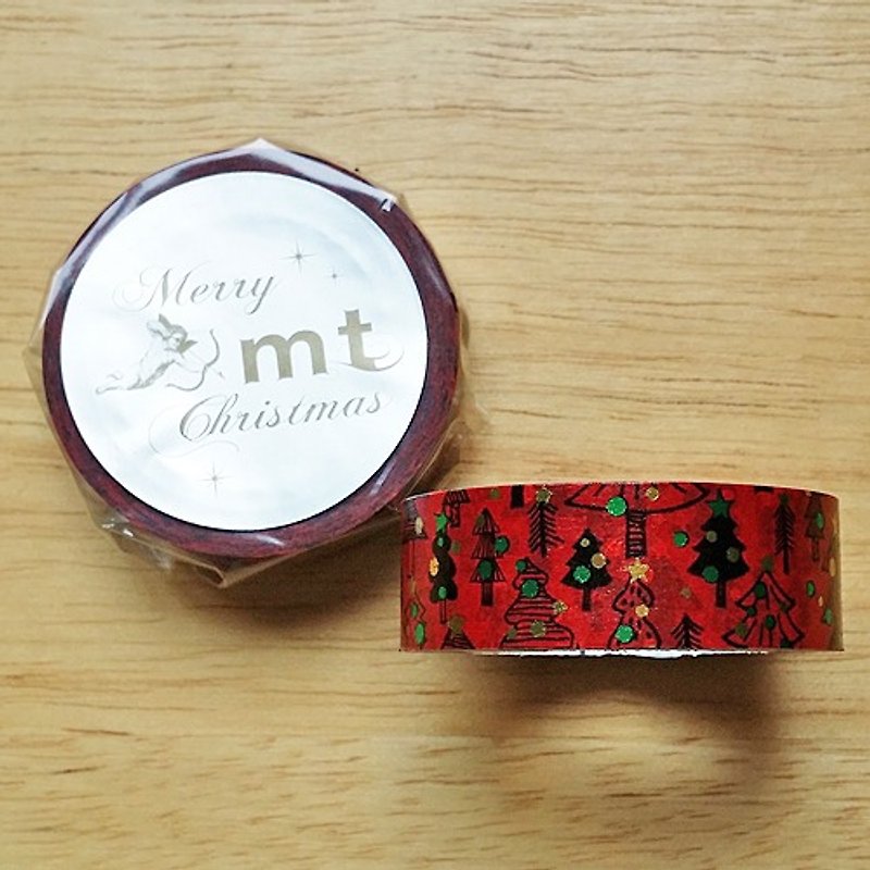 山と紙テープクリスマスクリスマス[shinningクリスマスツリー（MTCMAS47）] - マスキングテープ - 紙 レッド