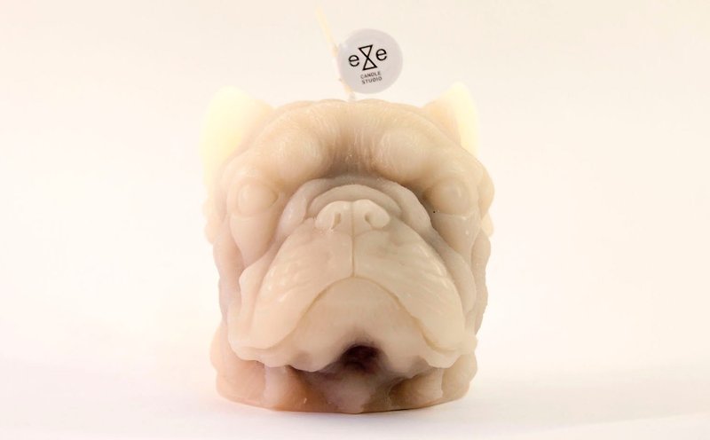 French Bulldog Candle - Candles & Candle Holders - Wax White