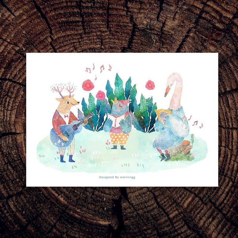 Illustration postcard - played a give you - Cards & Postcards - Paper Multicolor