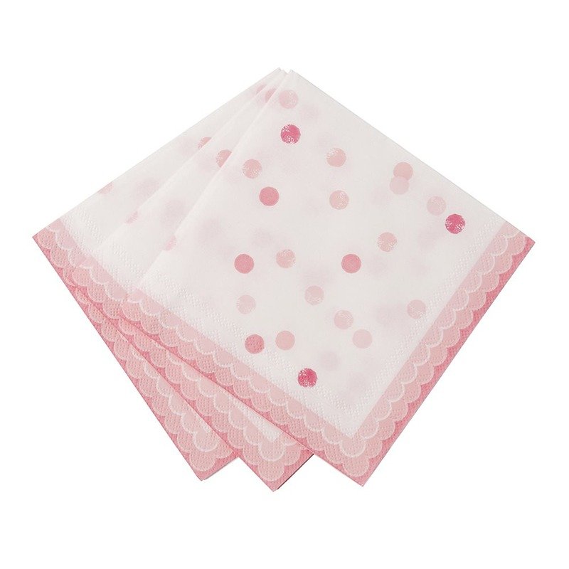 Pink and tender feelings napkins UK Talking Tables party supplies - ผ้ารองโต๊ะ/ของตกแต่ง - กระดาษ สึชมพู