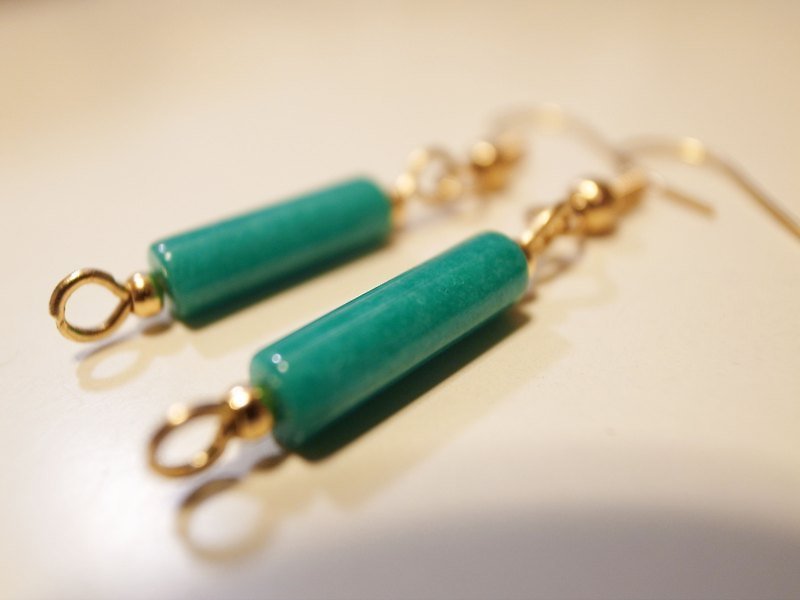 Faint lake earrings (last pair) - Earrings & Clip-ons - Gemstone Green