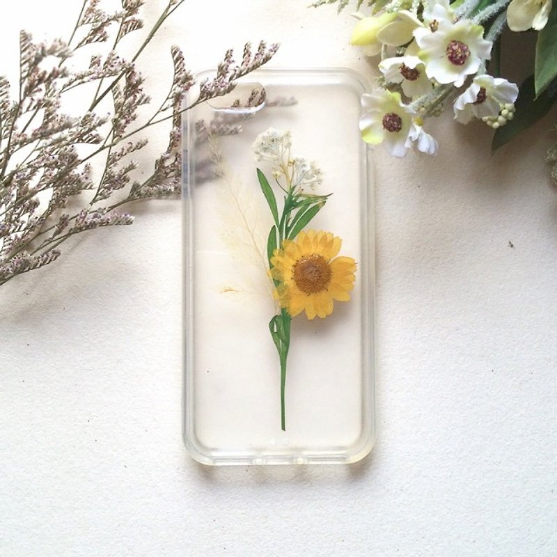 :: Hand for a single show pressedflower Phone Case - Other - Other Materials Multicolor