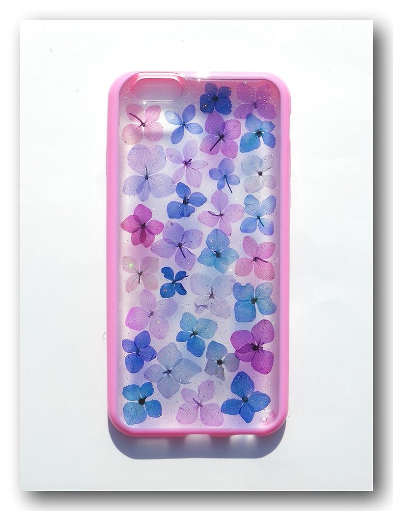 Handmade phone case, Pressed flowers phone case, iphone 6S，a little blue - Phone Cases - Other Materials 