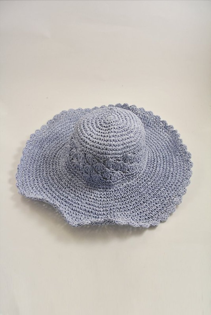 耐A阿尼晒．鐵絲編織大圓帽 - 帽子 - 其他材質 紫色