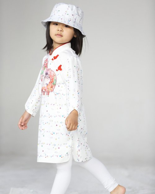 滴滴水花 DIIID 滴滴水花晴雨衣 兒童 女童 風衣 旗袍 裙子 上衣 雨衣 春天 夏天