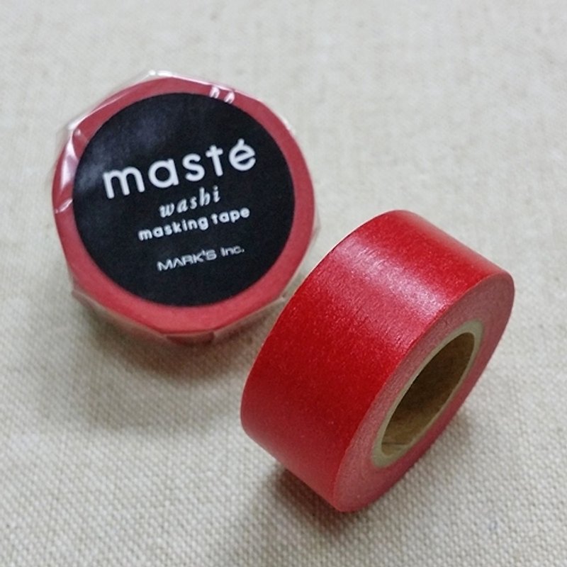 日本と紙テープ基本maste限定シリーズ【無地/赤（MST-MKT44-RE）] - マスキングテープ - 紙 レッド