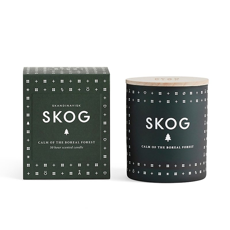 [Skandinat Denmark SKANDINAVISK] SKOG Norwegian forest scented candle - เทียน/เชิงเทียน - ขี้ผึ้ง สีเขียว