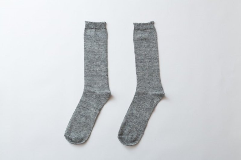 Pint! 亞麻針織襪子 男裝（淺灰色） - 襪子 - 其他材質 灰色
