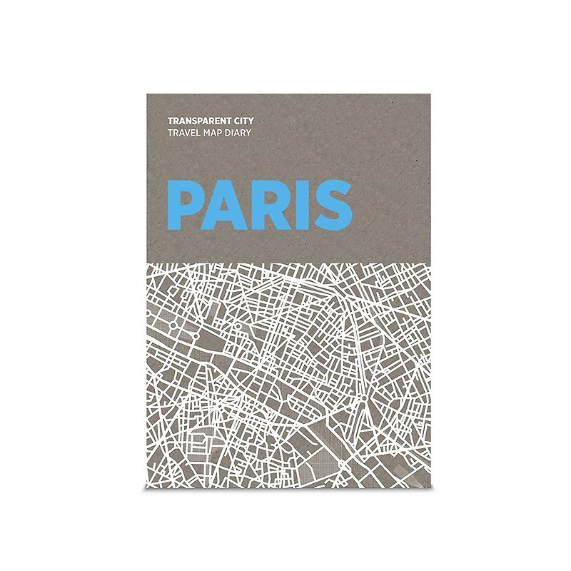 Palomar│Delineate the city transparent map (Paris) - Maps - Paper Gray