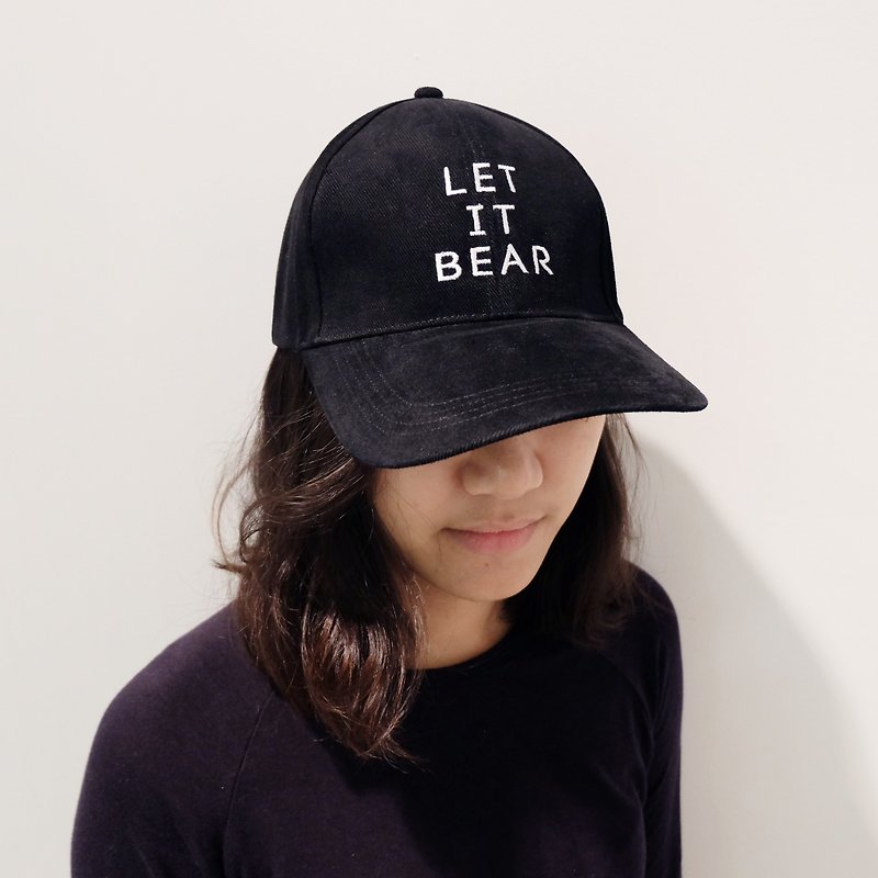 LET IT BEAR, BLACK CAP - หมวก - วัสดุอื่นๆ สีดำ