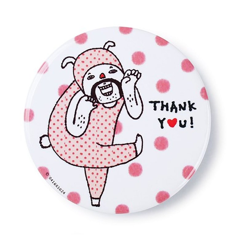 Thank you yo / badge - Badges & Pins - Other Metals Pink