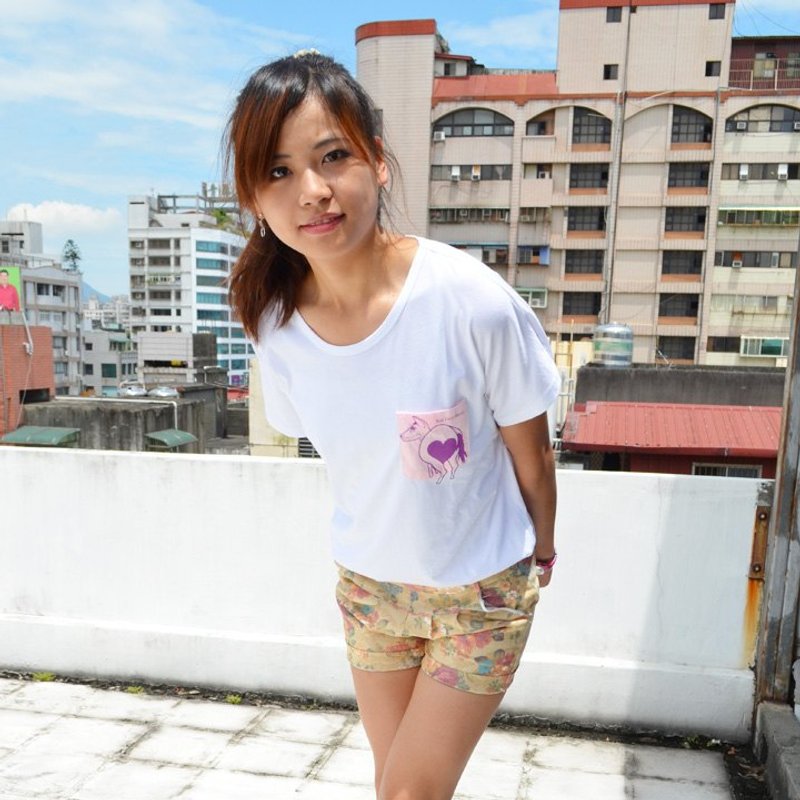 大屁鹿merry．療癒系．試賣價 - 女 T 恤 - 棉．麻 多色