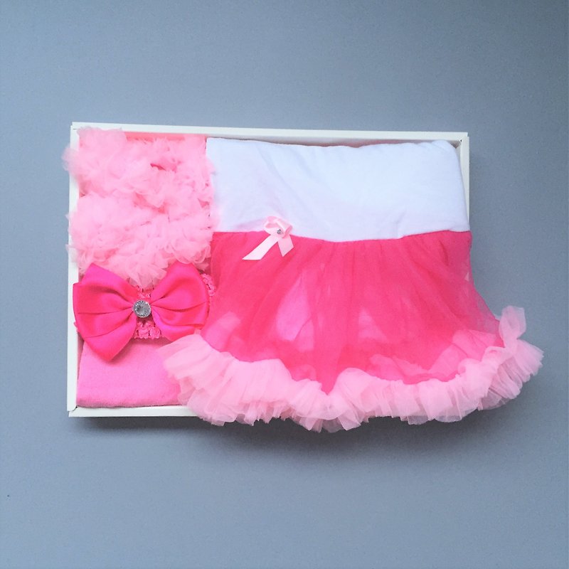 La Chamade /Baby Girl tutu bodysuit Gift Set (Hana and Alice) - Baby Gift Sets - Cotton & Hemp Pink