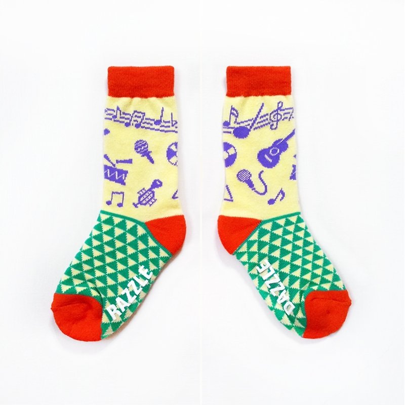 What I want to do when I grow up-Musician / Pink Yellow / Dream Giant Series Children's Socks - Socks - Cotton & Hemp Multicolor