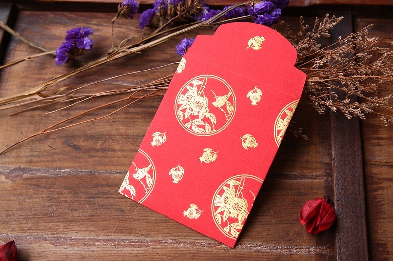 Red Envelope/Gold Stamping in Magpie/Small Size - ถุงอั่งเปา/ตุ้ยเลี้ยง - กระดาษ สีแดง