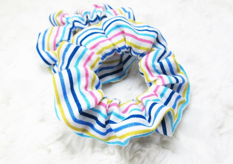 Hand made Mini hair scrunchies- Rainbow ice cream - Hair Accessories - Other Materials Multicolor
