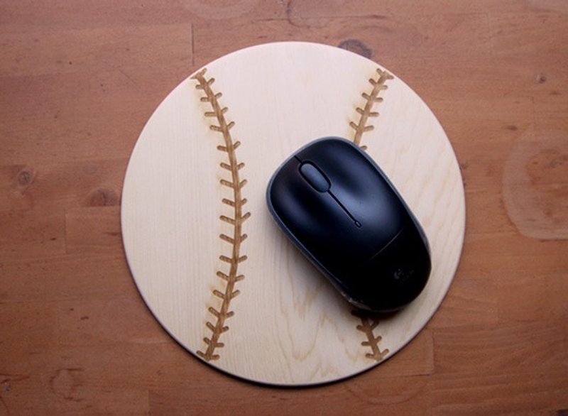 【アラスカヒノキ】丸太ベースボールマウスパッド - その他 - 木製 ゴールド