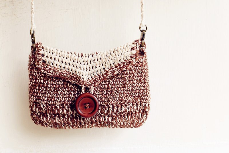 [As] a good day hand woven shoulder bag brown - Messenger Bags & Sling Bags - Cotton & Hemp Brown