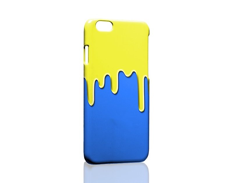 溶融した！黄色い青色のiPhone X 8 7 6sプラス5sサムスンノートS7 S8 S9プラスHTC LGソニー携帯電話ケース携帯電話ケース - スマホケース - プラスチック ブルー