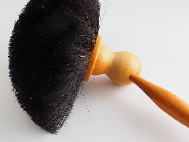 Redecker_ antique fashion dusting brush black horsehair 60 cm - Other - Wood Brown
