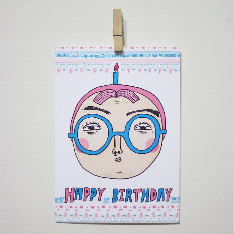A card for your birthday/Magai's postcard - Cards & Postcards - Other Materials White