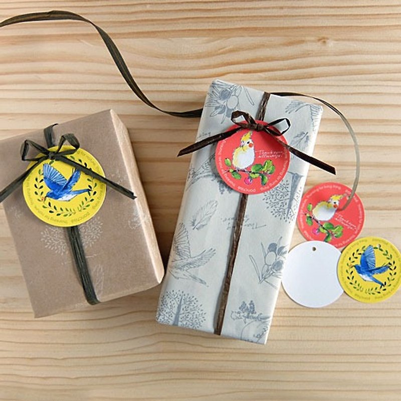 Message tag cockatiel and Flycatcher - Cards & Postcards - Paper Yellow