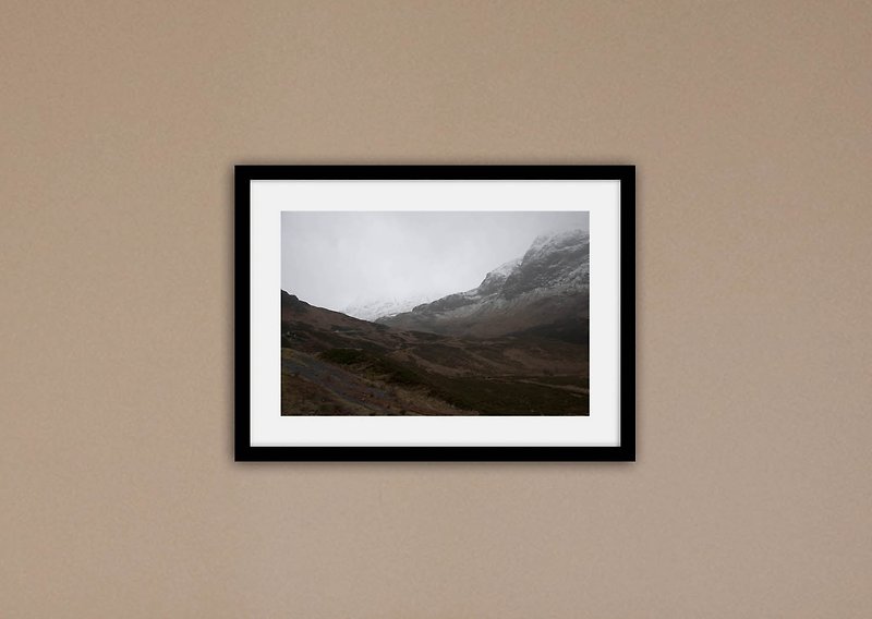 「攝影」雪山，蘇格蘭高地 (不含框/可加價購框) - 海報/掛畫/掛布 - 紙 白色