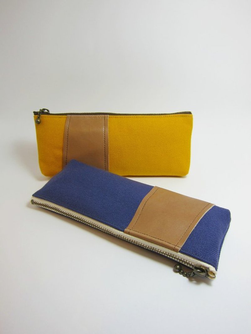 Whims Leather Pencil (mustard yellow, Putao Zi) - กล่องดินสอ/ถุงดินสอ - วัสดุอื่นๆ สีม่วง