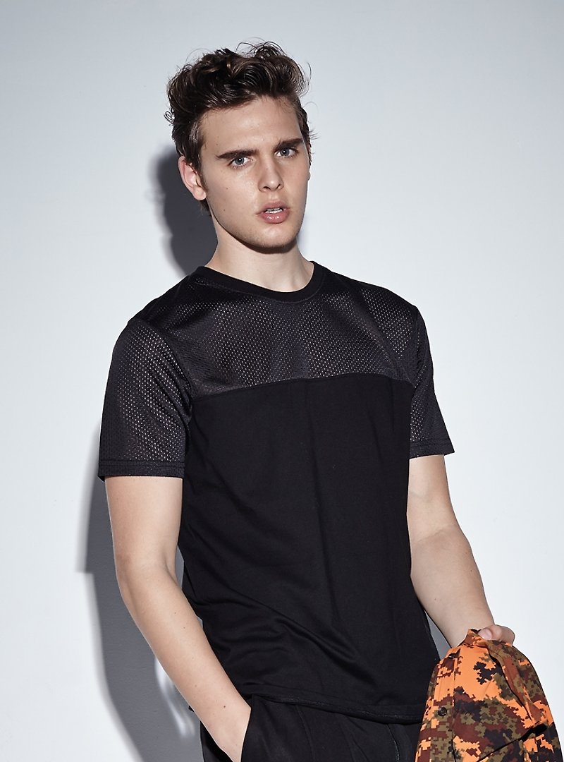 Stone'As 2014 S/S コレクション Tシャツ / 通気性メッシュ Tシャツ - Tシャツ メンズ - その他の素材 ブラック