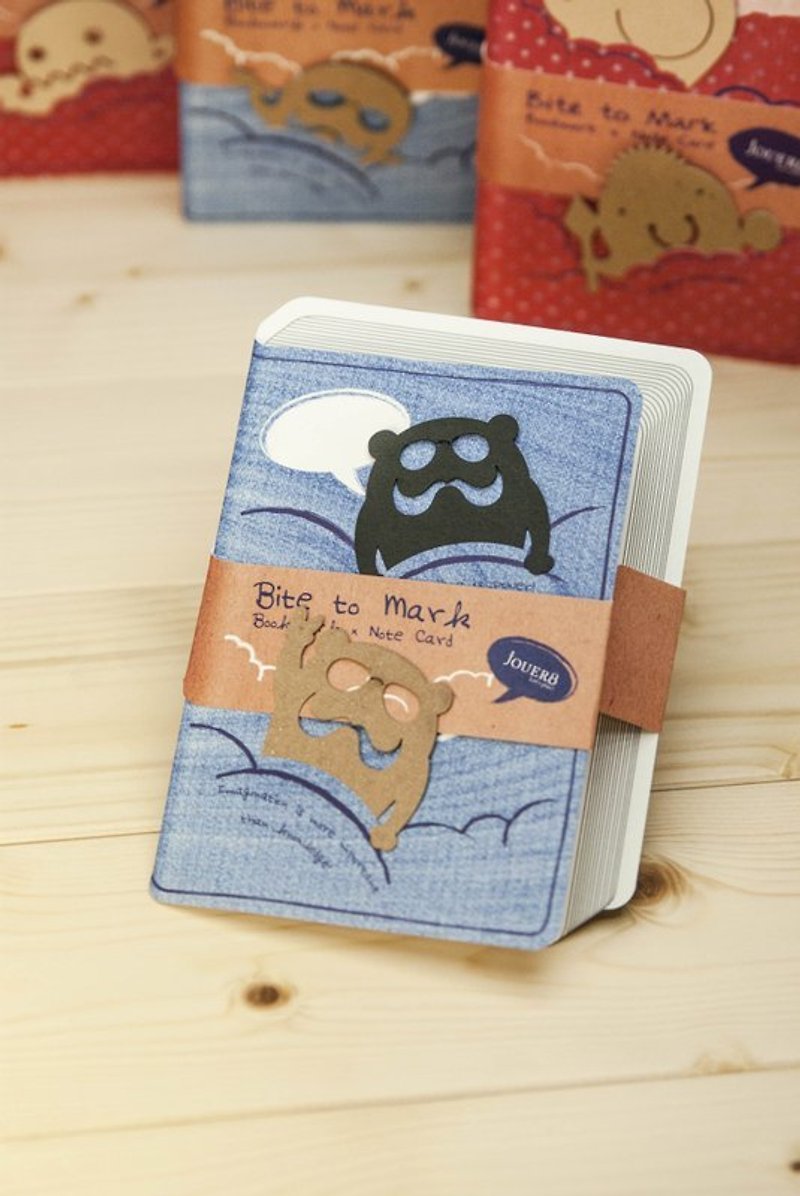 Bookmark biting bears universal card -YaYa + Popeye - การ์ด/โปสการ์ด - กระดาษ สีน้ำเงิน