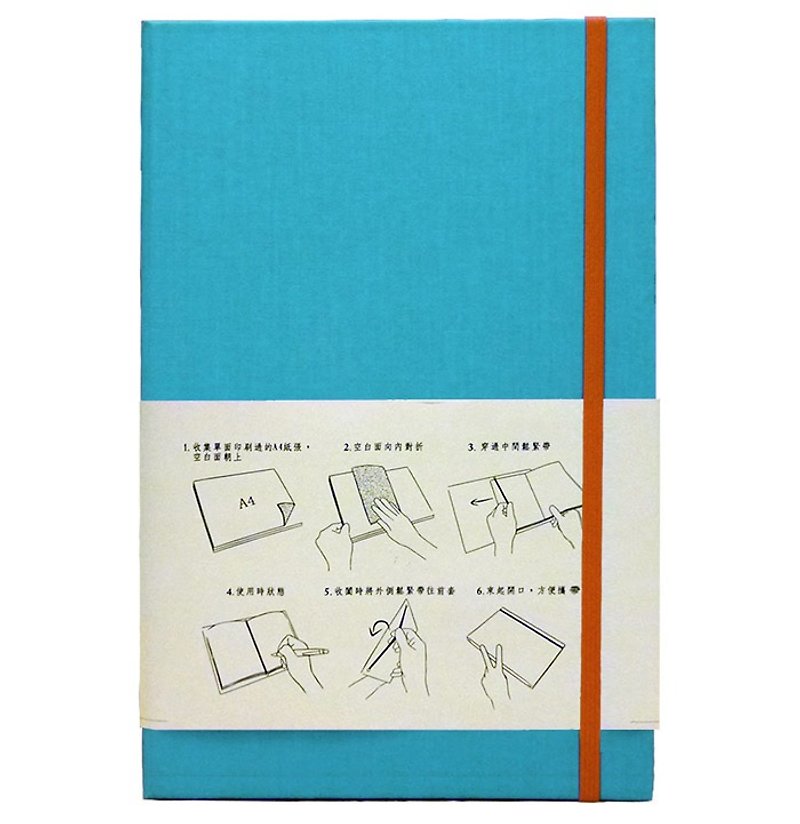ecobook recovered paper notes folder - Sky Blue - Notebooks & Journals - Other Materials Blue