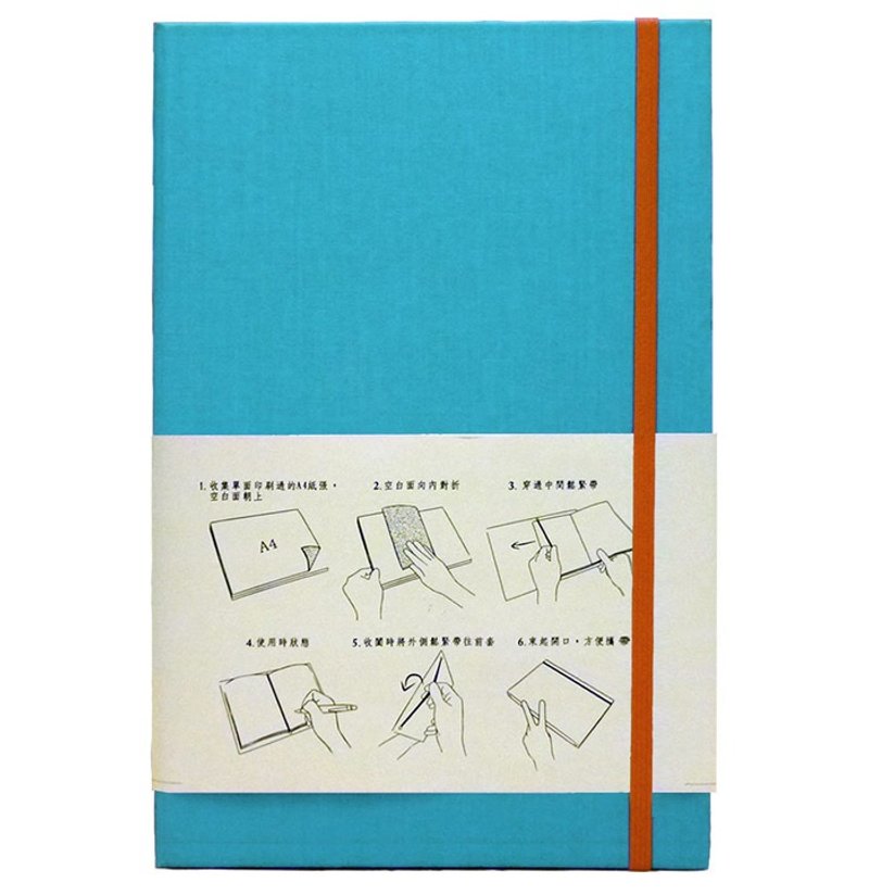 ecobook recovered paper notes folder - Sky Blue - สมุดบันทึก/สมุดปฏิทิน - วัสดุอื่นๆ สีน้ำเงิน