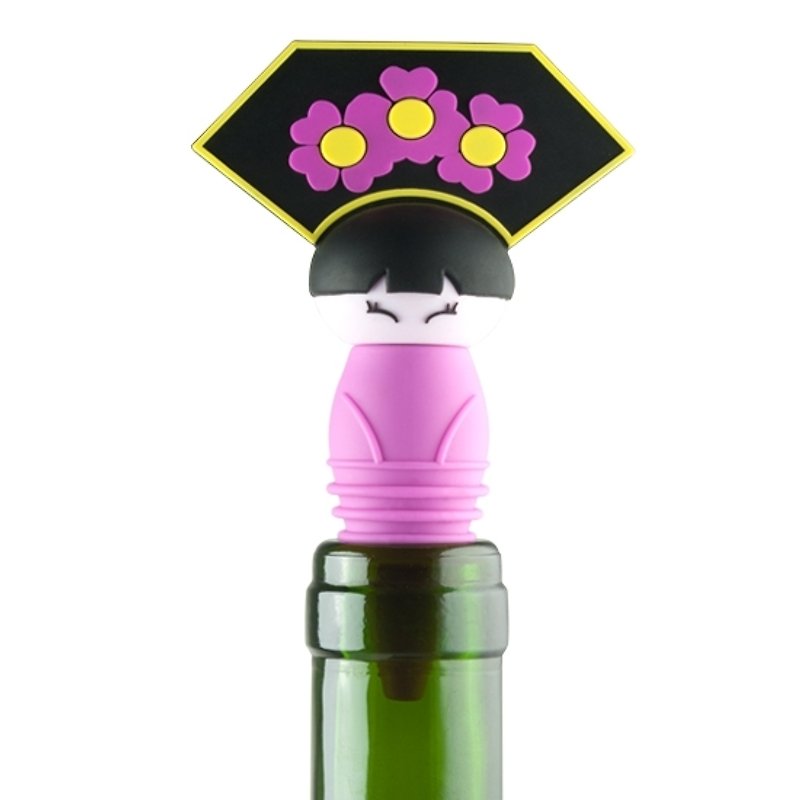 Official Cap Cork │ Qing Dynasty Gege Shaped Fun Cork │ Food Grade Silicone - Cookware - Silicone Pink