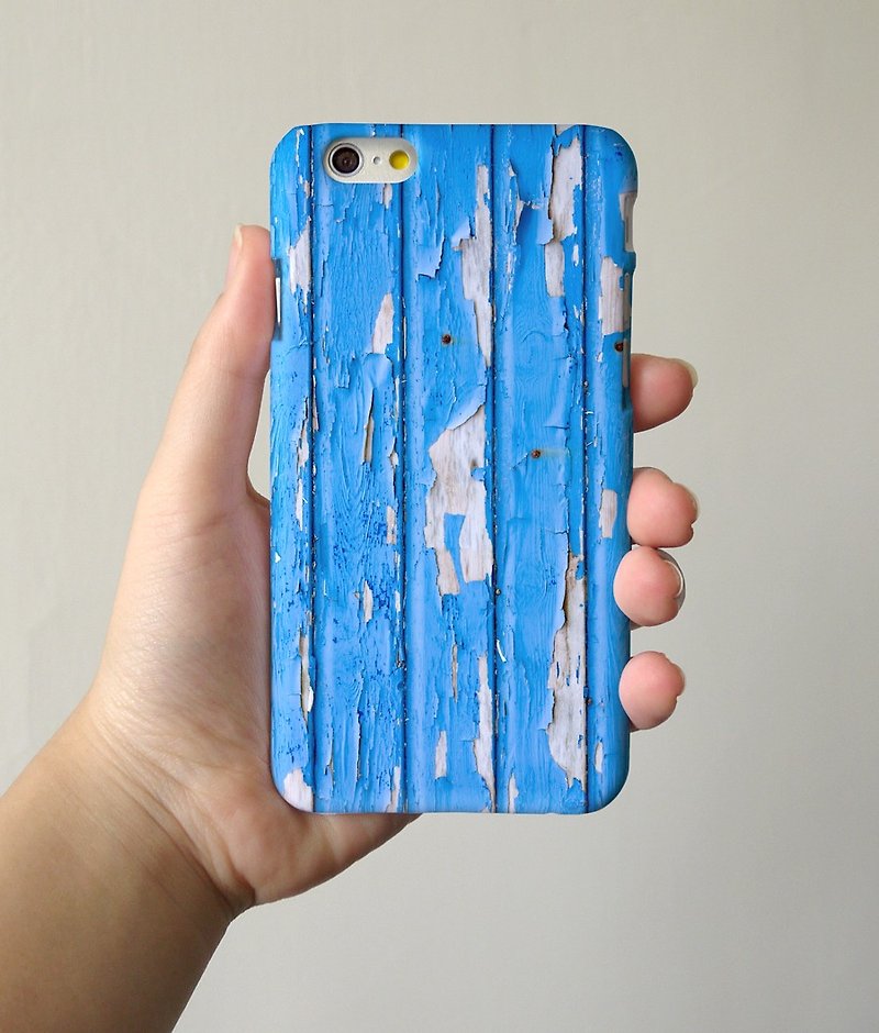 Print Wood Pattern Blue be3 3D Full Wrap Phone Case, available for iPhone 7, iPhone 7 Plus, iPhone 6s, iPhone 6s Plus, iPhone 5/5s, iPhone 5c, iPhone 4/4s, Samsung Galaxy S7, S7 Edge, S6 Edge Plus, S6, S6 Edge, S5 S4 S3  Samsung Galaxy Note 5, Note 4, Note - อื่นๆ - พลาสติก 