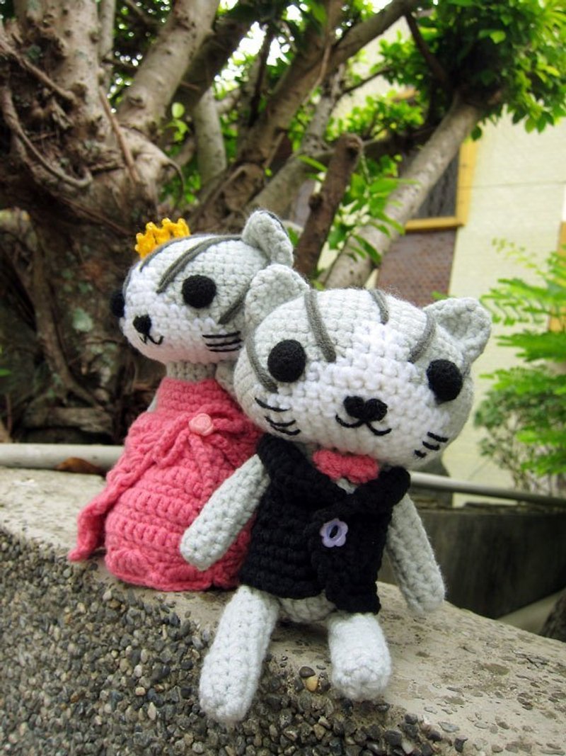 Tabby cat. Wedding doll (customize your wedding doll) - Stuffed Dolls & Figurines - Other Materials Multicolor