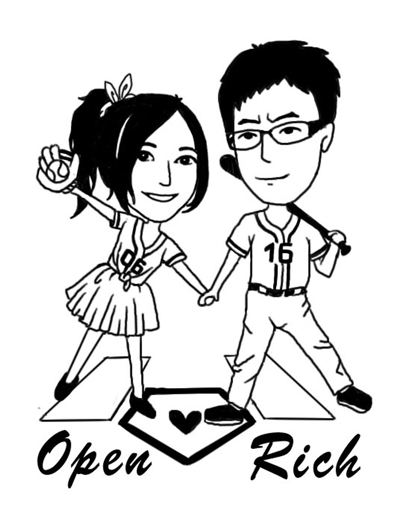 Pi Yu Chen Customized Handmade Couple Rubber Stamp - Other - Other Materials 