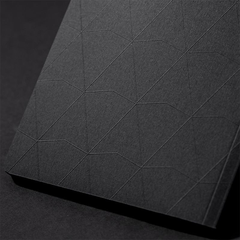 Pure black notebook / triangle - สมุดบันทึก/สมุดปฏิทิน - กระดาษ สีดำ