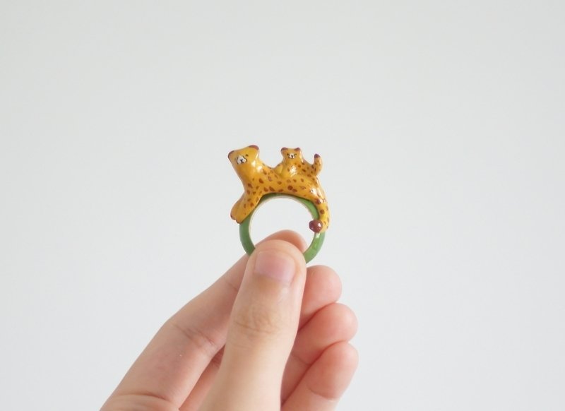 [Horned forest] carnivore Ring - Other - Clay Multicolor