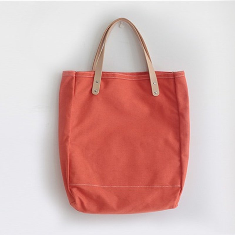 joydivision vintage hand filson tote bag thick canvas with leather shoulder Shoulin - กระเป๋าถือ - ผ้าฝ้าย/ผ้าลินิน สีแดง
