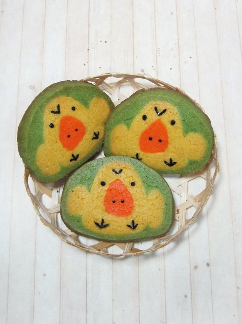 JMI Handmade Bakery Yellow Chick Shaped Handmade Biscuits (10 pieces in 5 packets) - Handmade Cookies - Fresh Ingredients Green