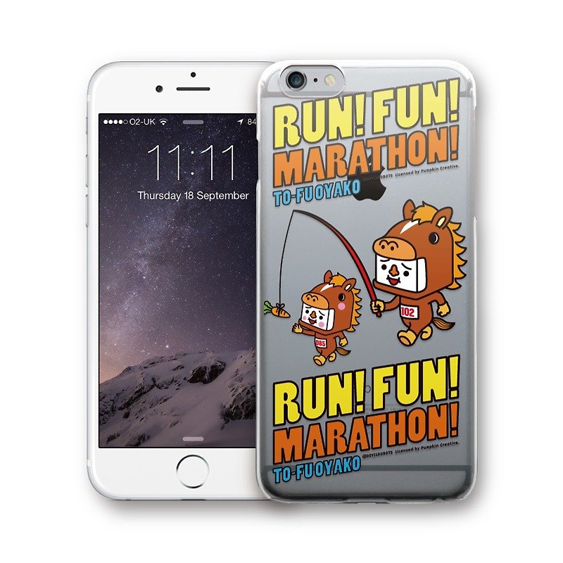 AppleWork iPhone 6 / 6S / 7/8 original design case - tofu marathon PSIP-289 - Phone Cases - Plastic Brown