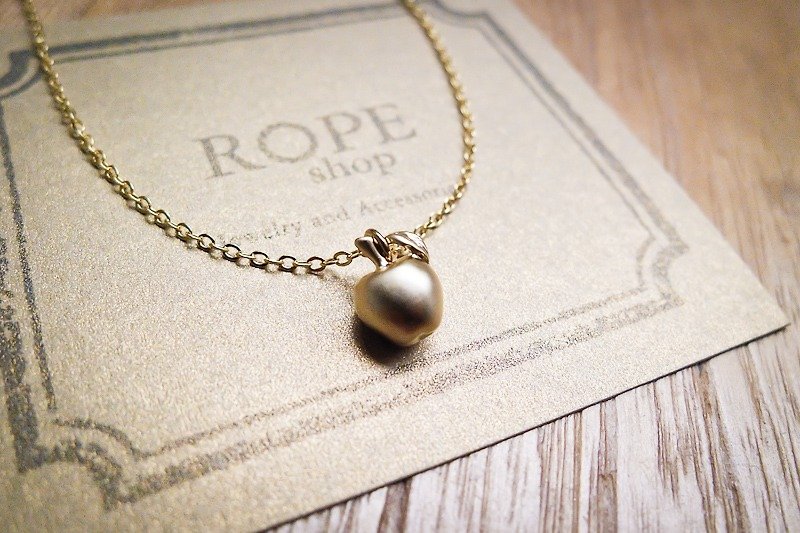 ROPEshop of [You're the apple of my eye] necklace. - Necklaces - Other Metals Gold