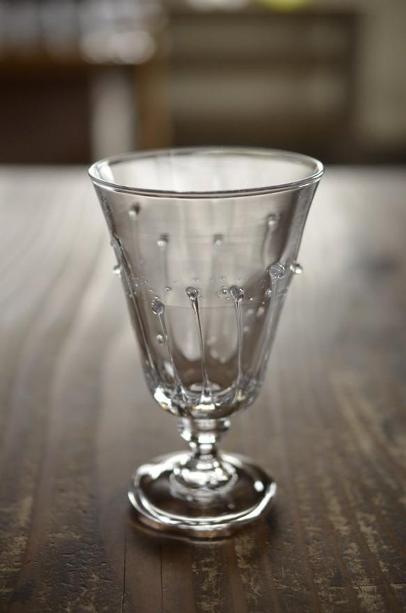 水滴紅酒玻璃杯 - 茶壺/茶杯/茶具 - 玻璃 白色