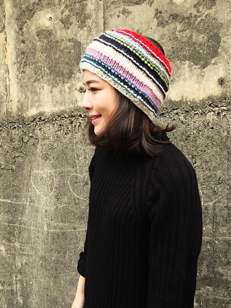 [Music] tempo wearing hand-knitted pure wool Hand-made in Nepal (blue-green color pattern) - อื่นๆ - วัสดุอื่นๆ หลากหลายสี