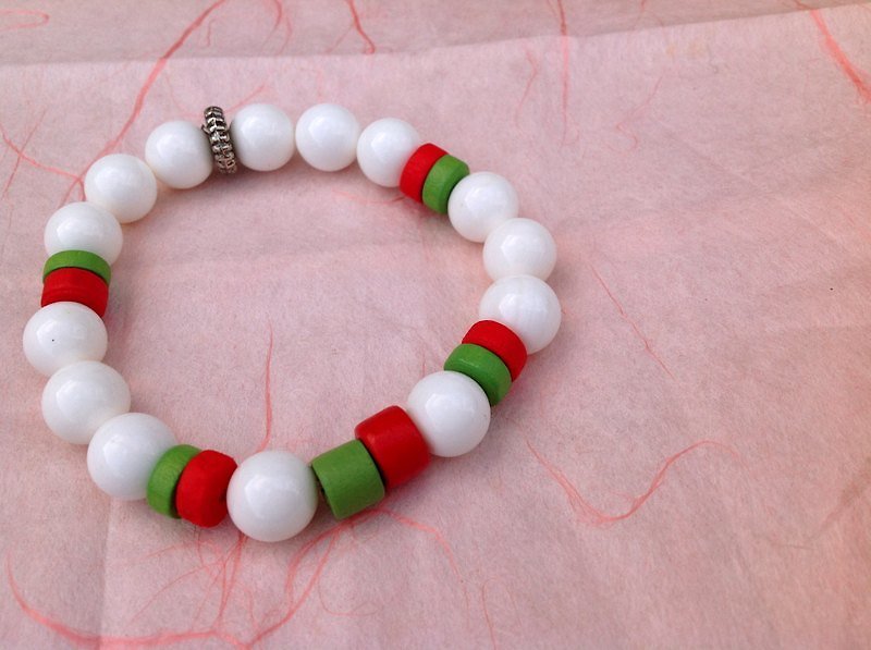 Bracelet ∞ white Christmas - สร้อยข้อมือ - วัสดุอื่นๆ หลากหลายสี